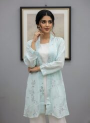 Upper Gown Style Co-Ord Set Sky Blue