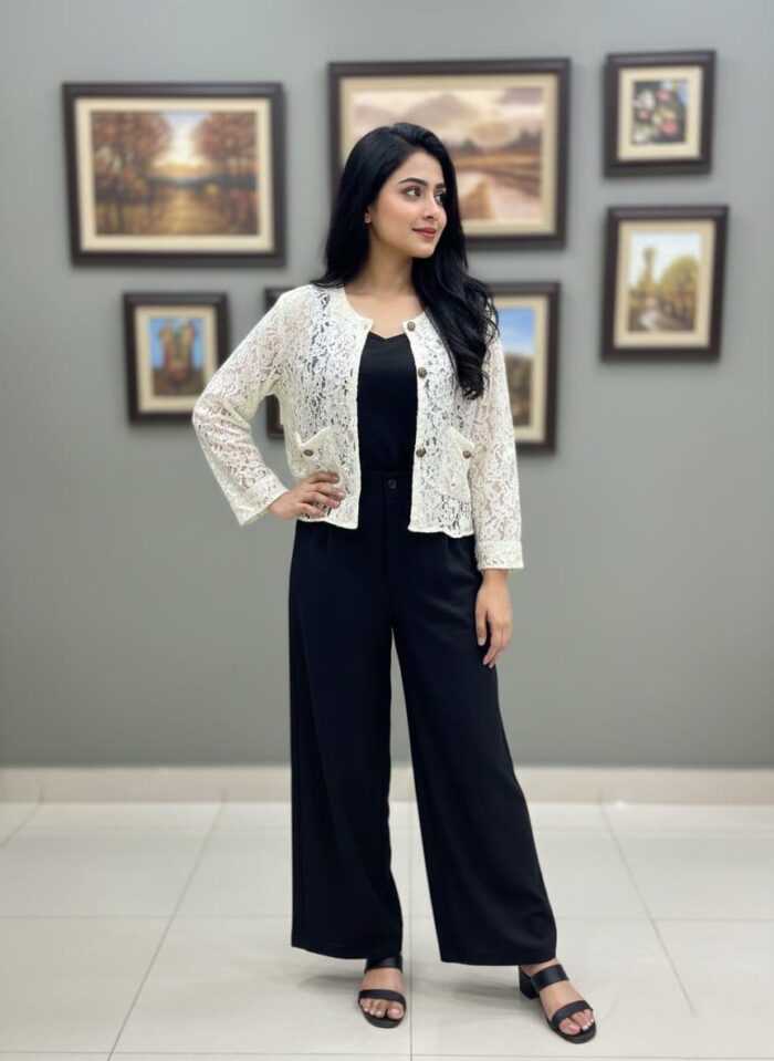 Jacket Style Co-Ord Set Black - Image 2