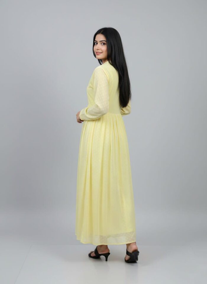 Long Frock Yellow - Image 3