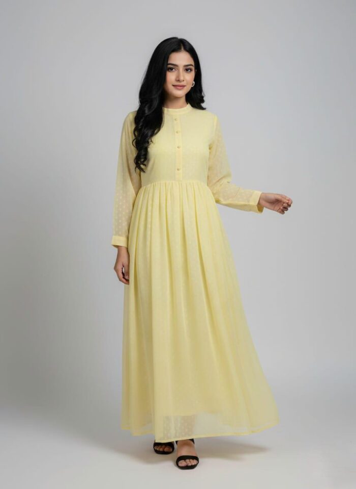 Long Frock Yellow - Image 2